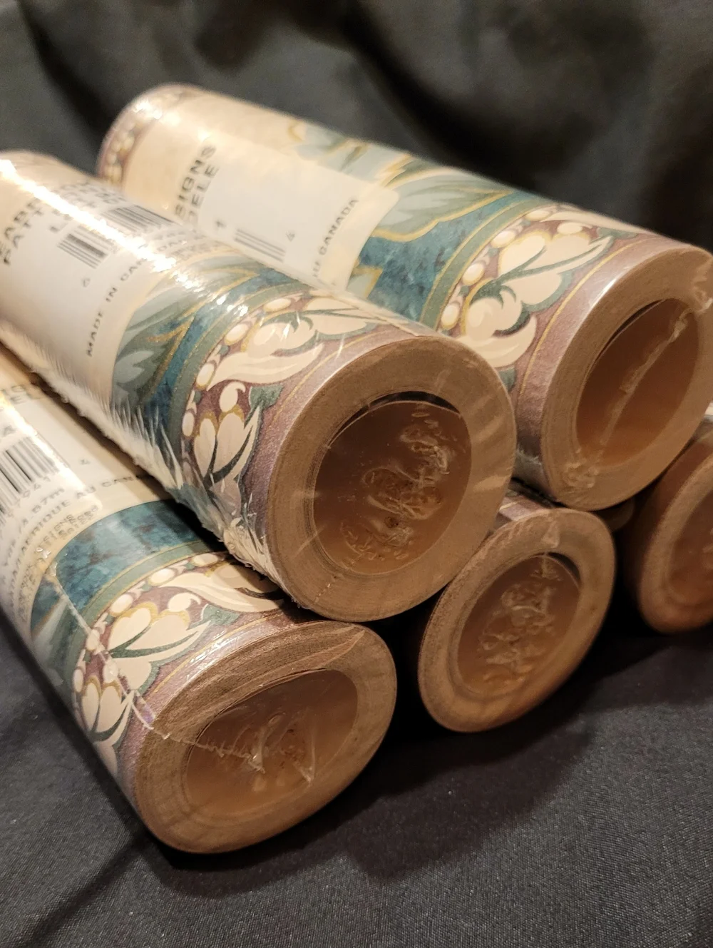NEW Vintage Seabrook Designs Wallpaper Border FR941B Lot of 5 Rolls